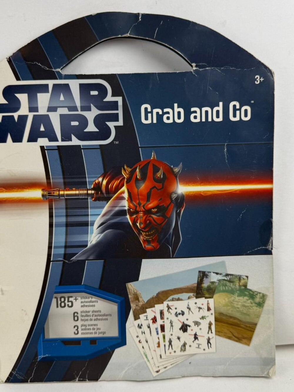 Vintage Sandylion Star Wars Grab and Go Sticker Book Darth Maul Play Scenes Used